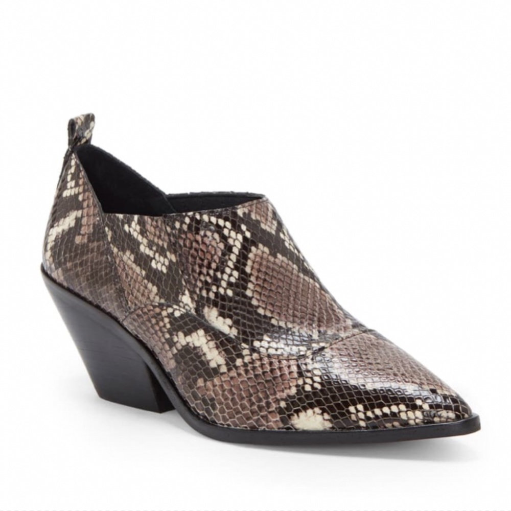 Vince Camuto Jetera Leather Snake Embossed Bootie